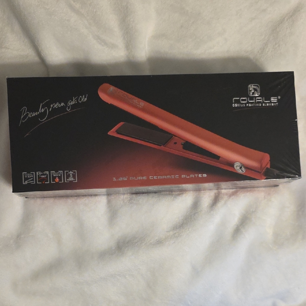 Royale Genius Heating Element hair straightener 1.25" pure ceramic plates.